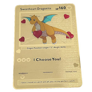 Pikachu เราเลือกคุณฟรีตัวอย่างดีไซน์สแตนเลสโลหะทองเกมการ์ด - Product Image 3