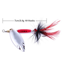 Leurre de pêche HENGJIA 7cm 8.4g, cuillère de pêche, leurre nageur, Isca, leurre artificiel pour truite, cuillères métalliques à paillettes, leurre de pêche