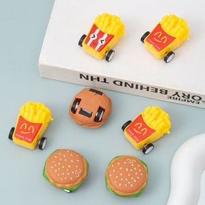 Coche de juguete de plástico con diseño de patatas fritas de dibujos animados, vehículo de juguete de hamburguesa, juguete para niños de 4 a 6 años, premio para guardería, juguete cápsula - Product Image 1