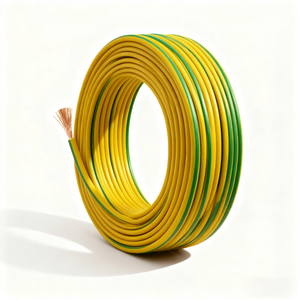 Câble électrique jaune vert 10mm2, fil électrique, isolation en PVC, mise à la terre, câble de câblage domestique, câble électrique - Product Image 1