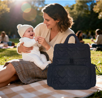 Baby-Wickelrucksack, Multifunktionale Babytasche für Mama und Papa, Großer Wickelrucksack mit Wickelunterlage