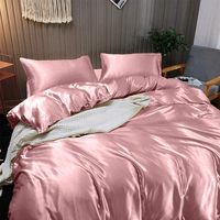 Ensemble de literie d'hôtel de luxe en soie de mûrier naturel 100% tailles King & Super King de haute qualité comprend un drap plat et une housse de couette