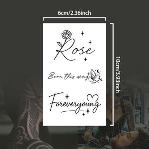 <span class=keywords><strong>Lettere</strong></span> artistiche <span class=keywords><strong>e</strong></span> grafica tatuaggio temporaneo tatuaggio Semi permanente creativo impermeabile ultimo per 2 settimane tatuaggio a base di erbe per il braccio - Product Image 2