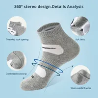 Chaussettes Crew en coton pour hommes, chaussettes de course à pied, imprimées, absorbant la sueur, logo ODM, vente en gros d'été