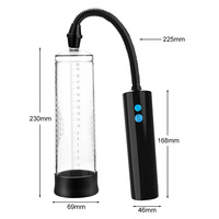Pompe à pénis électrique automatique rechargeable par USB en silicone étanche avec poignée intelligente taille S, kit de jouet sexuel pour homme