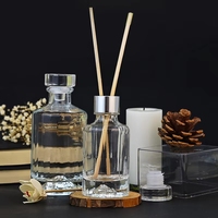 Diffuseur de parfum à bâtonnets en verre avec huile essentielle aromatique, flacons en verre fantaisie, prix de gros