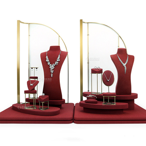 Expositor de Joyería de Resina y Microfibra de Lujo, Elegante para Aretes, Anillos y Collares, Colores Personalizados, Accesorio Premium para Tiendas y Boutiques - Product Image 4