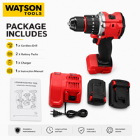 Kit perceuse-visseuse sans fil avec batterie au lithium, chargeur et batteries
