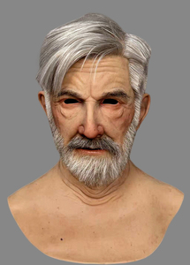 Masque en silicone avec cheveux, masque facial humain grandeur nature, pour travestis et spectacles |   Prise en charge de la personnalisation photo - Product Image 5