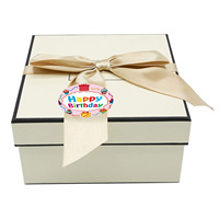 Vente en gros de 500 pièces/rouleau, étiquettes adhésives en papier couché de 1 pouce, joyeux anniversaire, pour la fête, pour les sacs cadeaux pour enfants, pour l'emballage