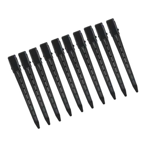 Lot de 20 pinces à cheveux en métal noir durables de 9 cm, type bec de canard, pour coiffure DIY et extensions capillaires - Product Image 1