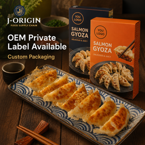 <span class=keywords><strong>Gyoza</strong></span> al Salmone Congelato Pronti da Cuocere, Ravioli di Pesce per Vendita al Dettaglio, Ristorazione, Forniture per Ristoranti, OEM, Etichetta Privata, All'Ingrosso - Product Image 6