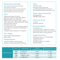 Analyseur de sang entièrement automatique à 5 classes, compteur de cellules sanguines, écran tactile LED, analyseur de sang humain, vente en gros d'usine