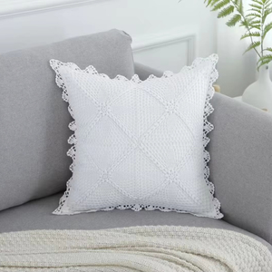 <span class=keywords><strong>Funda</strong></span> de cojín con cordón de macramé de ganchillo bohemio de 50cm, gancho de ganchillo con estampado cuadrado para sala de estar, sofá, decoración del hogar y comodidad para dormir - Product Image 5