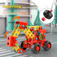 Jouet de bricolage pour enfants : perceuse électrique, boîte à outils, blocs de construction éducatifs pour garçons, jeu d'assemblage d'écrous en plastique, 4-6 ans, boîte colorée