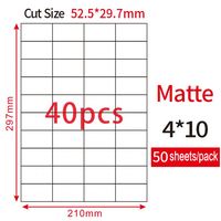 Étiquettes d'expédition adhésives à gratter JY Label 8,5x11 pouces A4, 100 feuilles par paquet, matériaux d'impression couleur, imprimante laser/jet d'encre