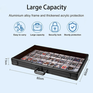 Vitrine en aluminium et acrylique pour cartes à collectionner avec poignée pour cartes de jeux TCG et cartes sportives - Product Image 5
