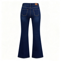 Celana Jeans Bootcut Pinggang Tinggi Wanita Model Curvy Flare Bahan Denim Stretch Pembentuk Tubuh Kasual Grosir Pabrik