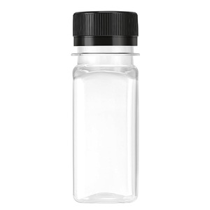 2 once di plastica rotonda quadrata per animali domestici da 60ml bottiglia di succo alimentare uso vuoto per bevande gassate acqua minerale bevanda Tequila