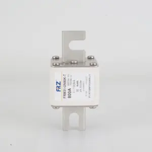 Fusible de alta velocidad para protección de semiconductores, cuerpo cuadrado DIN 43 700, AC690V, 653 V, 200A a, 800A, 100kA, aR