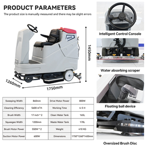 Laite Electric Nouvelle Conception Nettoyeur de Sols Industriel Extérieur Autoporté en Plastique pour Béton - Product Image 2