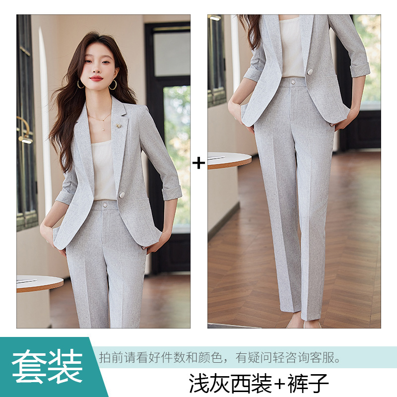 Light gray suit trousers