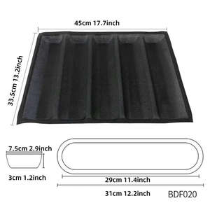 5 Reusable Non-Stick Silicone <strong>Bread</strong> Molds French <strong>Bread</strong> &amp; Hot Dog Bake Ware Tray Home Commercial Cooking Baking Cake Tools <strong>Series</strong> - Product Image 3