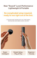 Microphone sans fil Lavalier S93 avec suppression du bruit, construction métallique, connecteurs Type-C et iPhone