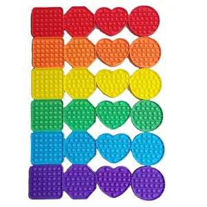 Wholesale Rainbow Sensory toys Decompress double-sided children's finger pinch parent-child baby play toys