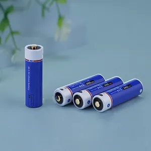 Lithium Ion silinder No.5 Set baterai isi ulang tipe-c kapasitas tinggi 3400mWh 1.5V AA ukuran baterai Lithium grosir