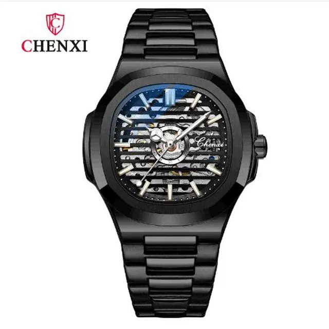CHENXI 8822 Fashion New Automatic High-end Brand Men's Waterproof Hollow Out Luminous Mechanical Wrist Stainless Steel Watch