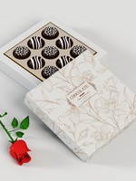 Luxuriöse rechteckige Geschenkbox für Desserts und Kekse, individuell bedruckte Kraftpapier-Schachtel aus stabilem Karton für Schokolade mit Einlage und Prägung