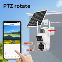 Caméra de sécurité IP solaire 1080P à double mode WiFi/4G avec détection de mouvement IA, installation facile, pour usage extérieur et maison intelligente