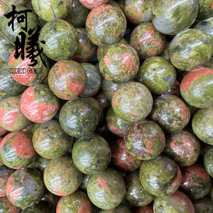 Bán buôn tự nhiên unakite jasper hạt 2mm-12mm đa kích cỡ lựa chọn mịn Vòng lỏng tự nhiên unakite jasper đá quý hạt - Product Image 4