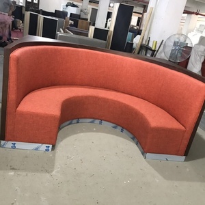 Panel Kayu Modern Bentuk U untuk 4/6/8 Orang, Tempat Duduk Booth Restoran & Klub Malam untuk Food Court & Mal - Product Image 1