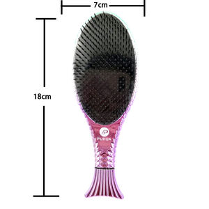 Peines de sirena de lujo <span class=keywords><strong>para</strong></span> cuero cabelludo desmontables personalizados, <span class=keywords><strong>cepillo</strong></span> de pelo <span class=keywords><strong>para</strong></span> cabello rizado, plástico galvanizado, limpieza de Color, <span class=keywords><strong>desenredar</strong></span> - Product Image 3
