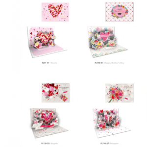 Sang Trọng Cá Nhân 3D Pop-up Giấy Thủ Công In Ấn Thiệp Chúc Mừng Thẻ Hoa Món Quà Tình Yêu Glitters Pop up Thẻ - Product Image 1