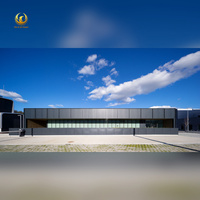 Bâtiment commercial préfabriqué en structure métallique, centre d'exposition moderne et durable en métal pour les points de vente, les sports et les arts