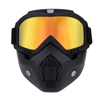 Lunettes de protection Yakeda pour moto, masque intégral détachable, lunettes tactiques, masques de crâne pour casque