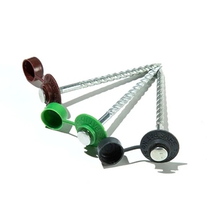 Mạ kẽm xoắn ốc loại sắt nhự<span class=keywords><strong>a</strong></span> xây dựng móng tay 100 bộ mỗi túi vòng Shank cap lợp kim cương điểm phẳng đầu carton - Product Image 1