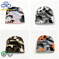 Bonnet tricoté camouflage personnalisé avec logo, imprimé camouflage, chaud pour l'hiver, unisexe, streetwear, vente en gros, ODM, OEM, fournisseur d'usine
