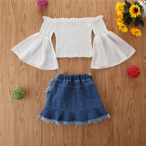 Ensembles de vêtements pour enfants de la boutique d'été 2021, ensembles décontractés de jupe et de haut pour filles - Product Image 2