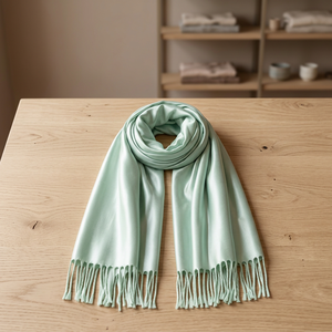 Multi Colour Viscose Satin Pashmina <b>Shawl</b> Soft <b>Warm</b> Fringe Scarf Solid Winter <b>Wrap</b> for Women Travel Daily Wear - Product Image 3