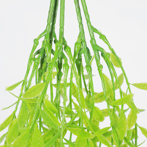 Artificial Willow Branches Green <b>Leaves</b> Hanging Plant Indoor Decoration Plastic Vines High Simulation - Product Image 1
