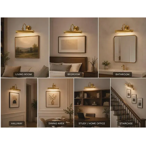 Mid Century Modern Brass Picture <b>Light</b> Antique Raw Brass Finish Adjustable Gallery <b>Wall</b> <b>Light</b> Luxury Artwork Painting Display - Product Image 6