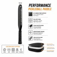 Raquette de pickleball Propulsion Core, noyau en polypropylène, surface de friction, poignée en caoutchouc, surface texturée, noyau de 12 mm de large