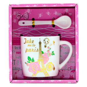 2025 nouveau Logo personnalisé Production Unique Paris <span class=keywords><strong>tour</strong></span> Eiffel tasses à café en céramique colorées ensemble cadeau - Product Image 6