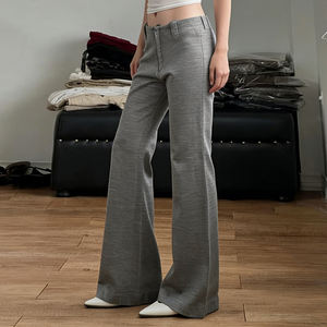 Pantalones Anchos de Cintura Baja Estilo Y2K para Verano, Transpirables, de Color Sólido, Vintage, Casuales, Cómodos y Fluidos para Mujer - Product Image 4