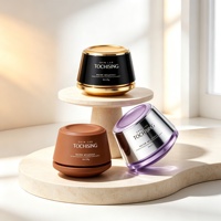 Pot à crème cosmétique cylindrique haut de gamme 30g 50g en PS/ABS/PP pour soins de la peau et crèmes cosmétiques avec personnalisation artisanale