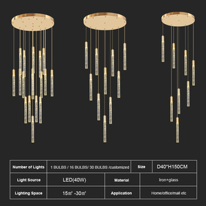 Drop Big Luxury Modern High <b>Ceiling</b> Lobby Villa House Hanging Stair <b>Crystal</b> Lamps <b>Led</b> Long Chandelier Pendant <b>Light</b> Fixture - Product Image 3